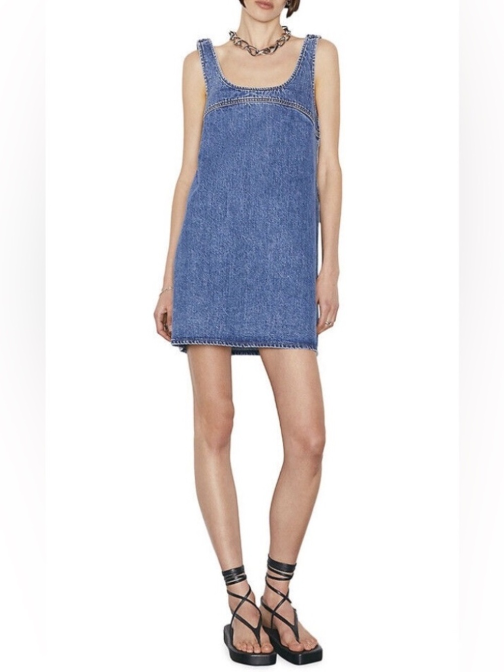 Frame Women's Micro Flare Denim Dress Small